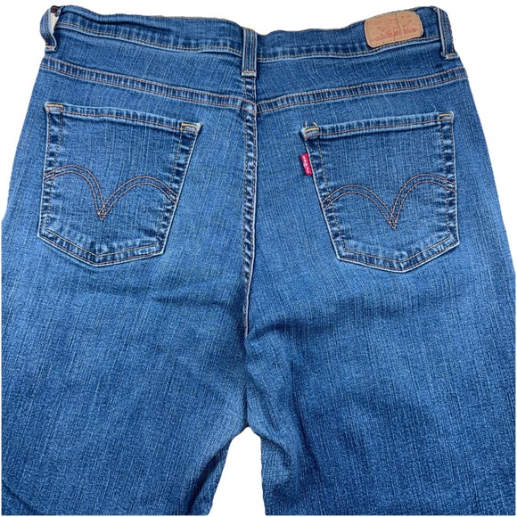 Levi's 512 Boot Cut Women's Jeans Size 12 Medium Perfectly Slimming Blue - Picture 5 of 6